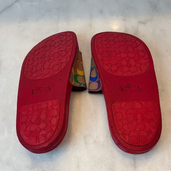 Coach Sandal Shoes Slides Rainbow Collection Slide Shoes - Picture 8 of 11